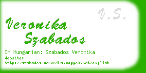 veronika szabados business card